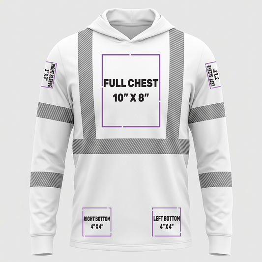 ANSI 107 Class 3 LS Segmented Tape Hooded Tee | CornerStone® CS208