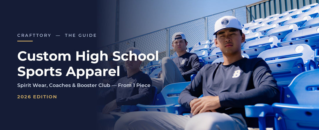 Custom high school sports apparel — spirit wear, coaches and booster club