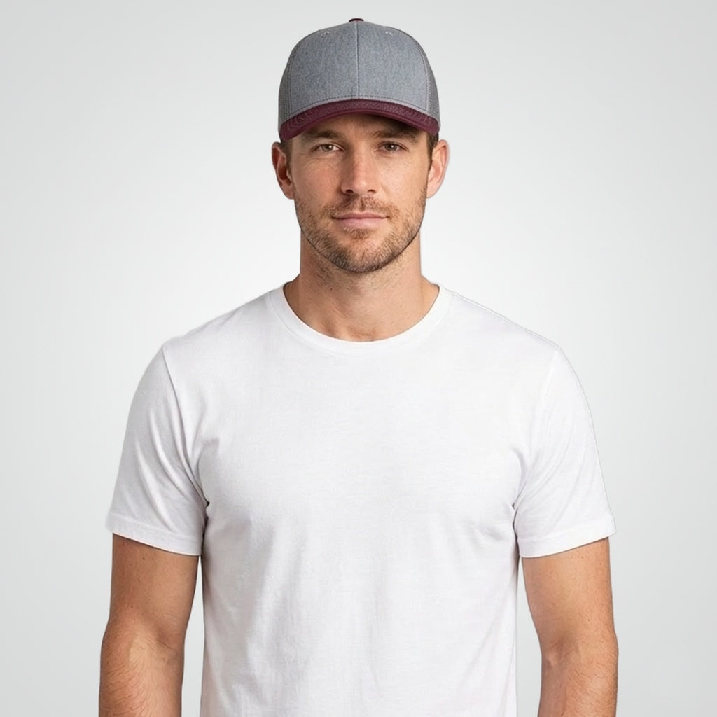 Heather Grey/ Charcoal/ Maroon