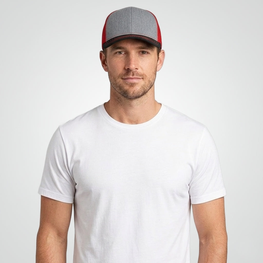 Heather Grey/ Red/ Black