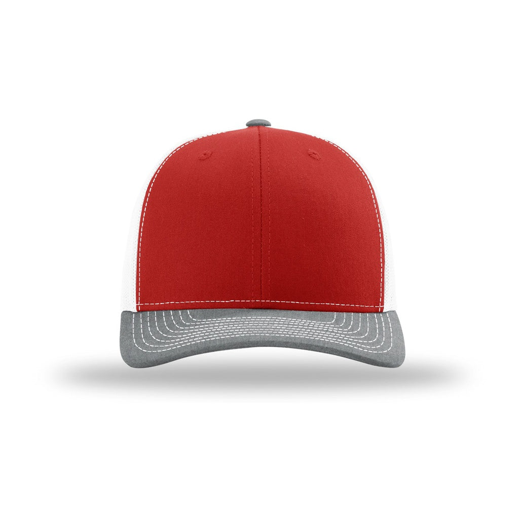 Red/ White/ Heather Grey