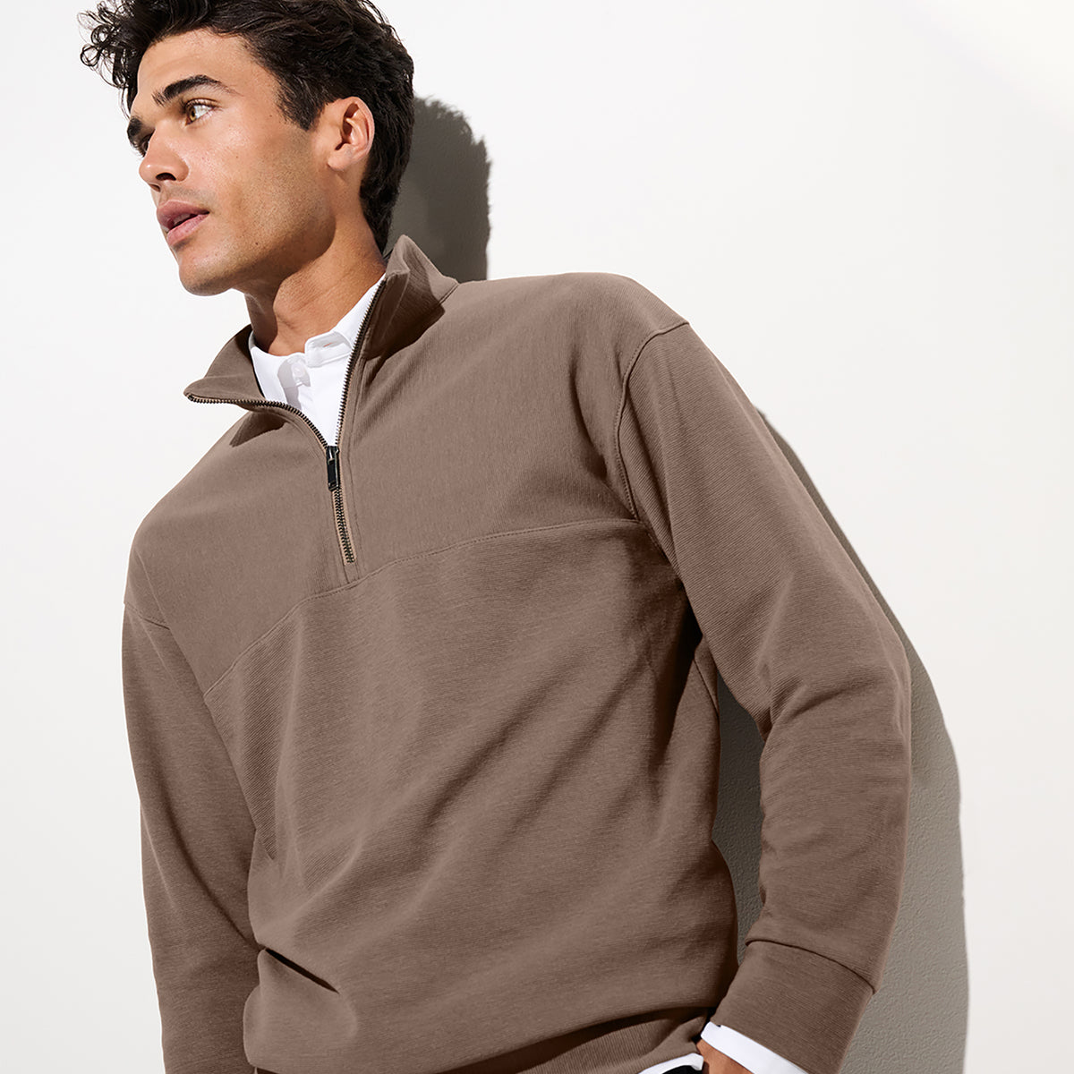 Custom 1/4-Zip Pullover | Mercer+Mettle® MM3040 Linear Texture