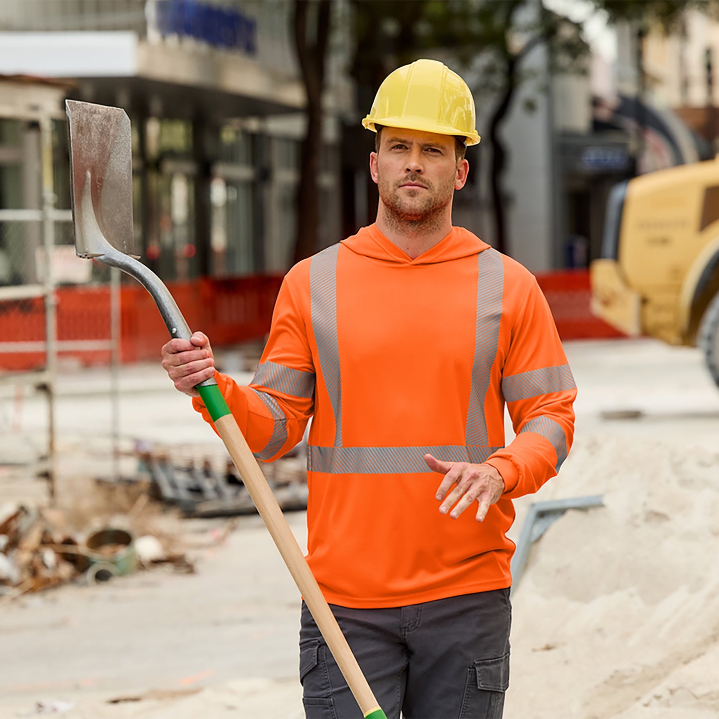 ANSI 107 Class 3 LS Segmented Tape Hooded Tee | CornerStone® CS208
