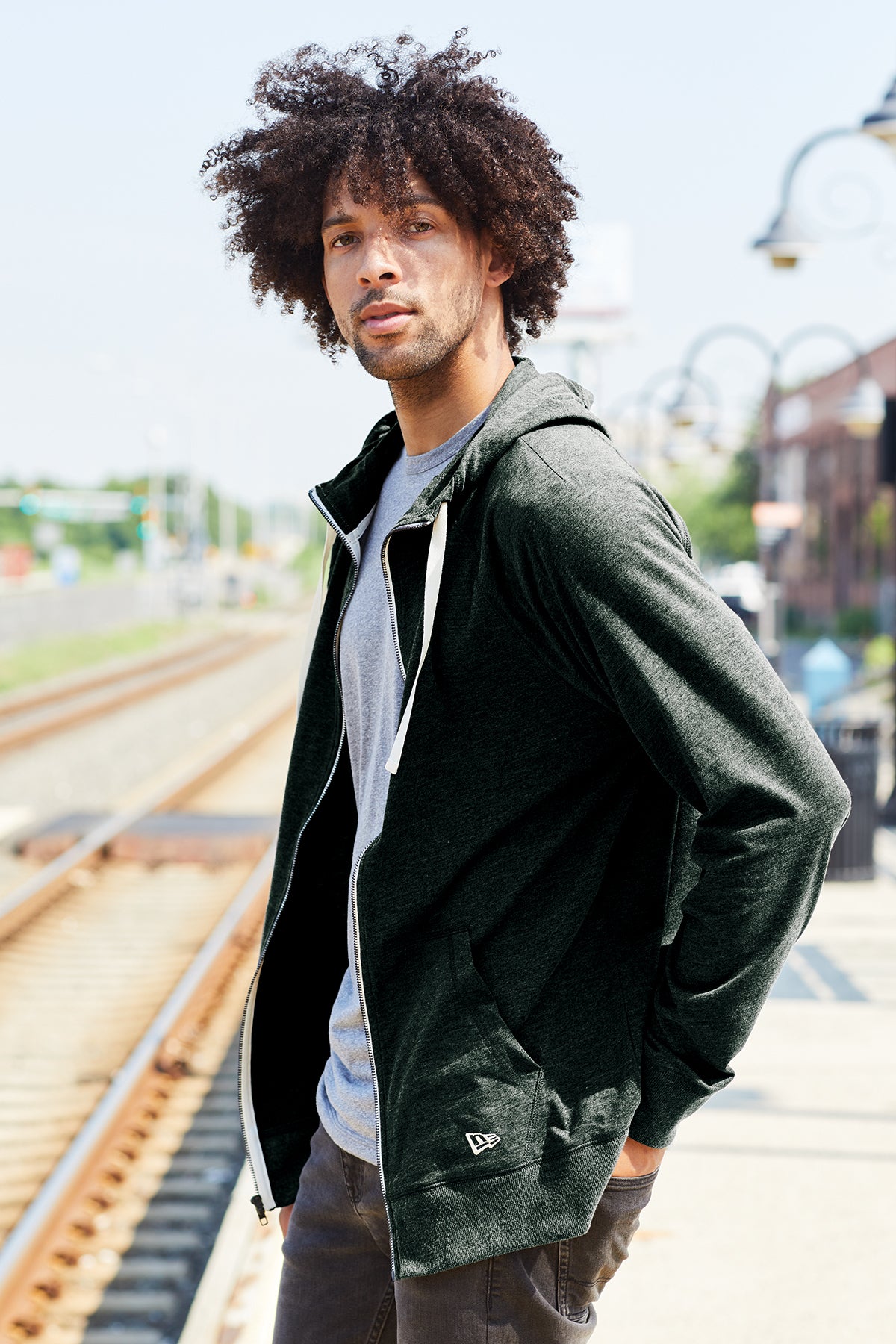 Custom Sueded Cotton Full-Zip Hoodie | New Era® NEA122