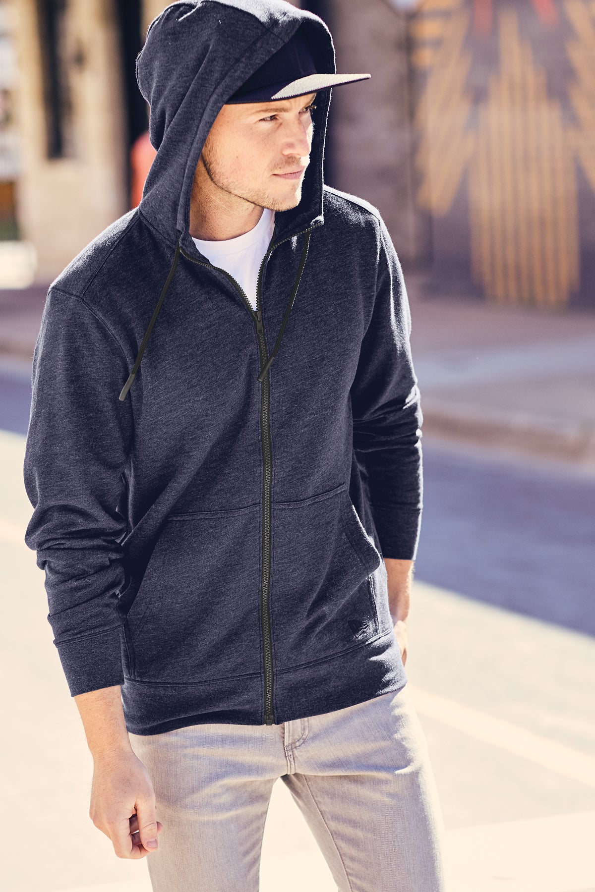 Custom Tri-Blend Fleece Full-Zip Hoodie | New Era® NEA511