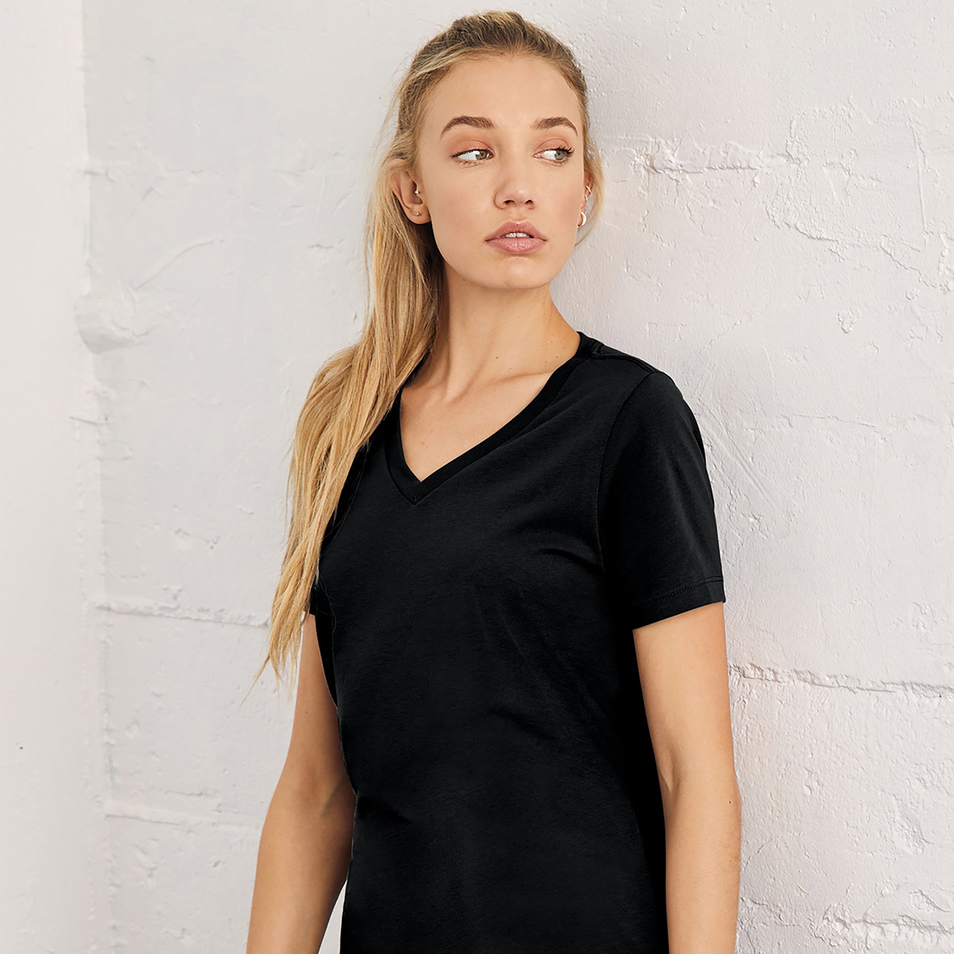 Women's V-Neck Tee | BELLA+CANVAS® 6405 Relaxed Jersey