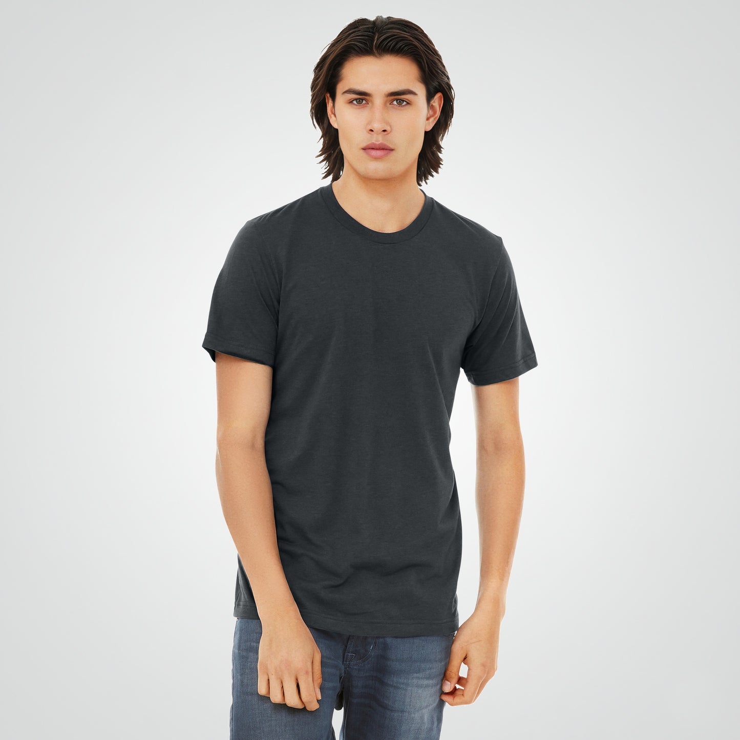 Solid Dark Grey Triblend