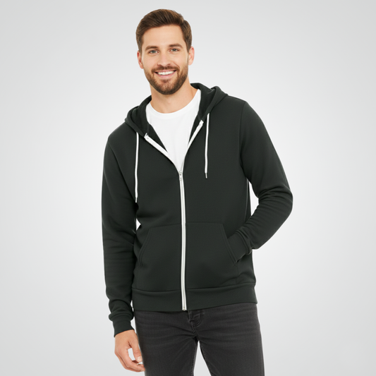 Full-Zip Hoodie | BELLA+CANVAS® 3739 Unisex Sponge Fleece
