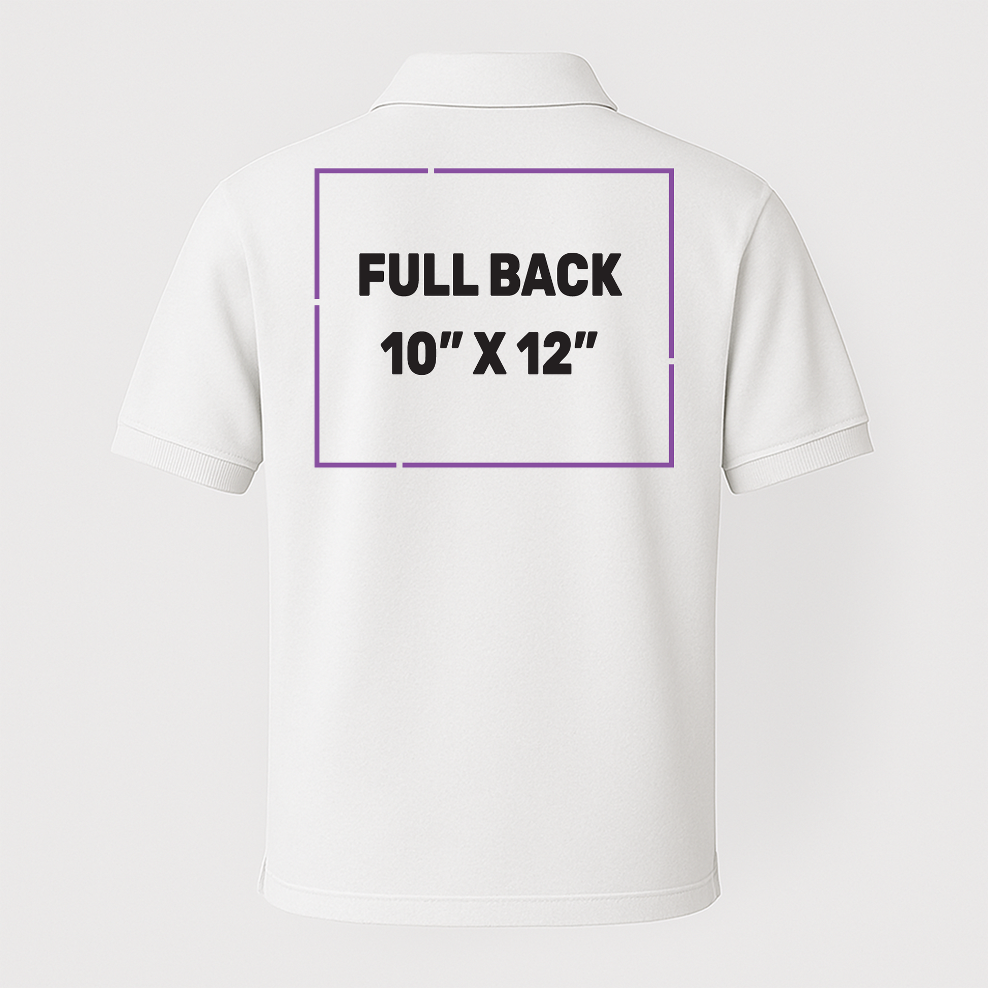 Polo decoration zones — Full Back | CraftTory