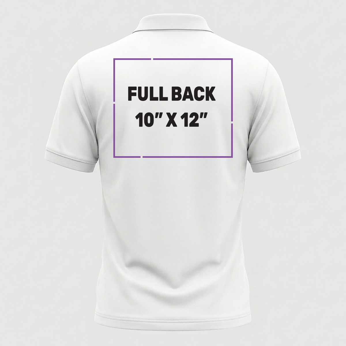 Polo decoration zones — Full Back | CraftTory