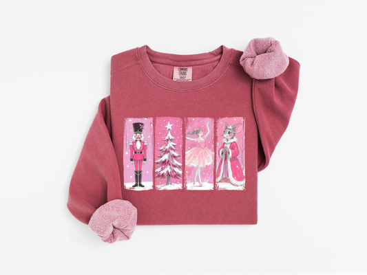 Retro Nutcracker Ballet Christmas Sweatshirt: Festive Holiday Sweatshirt