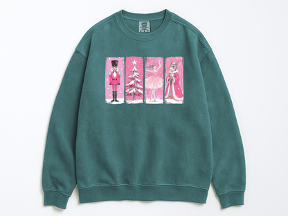 Retro Nutcracker Ballet Christmas Sweatshirt: Festive Holiday Sweatshirt