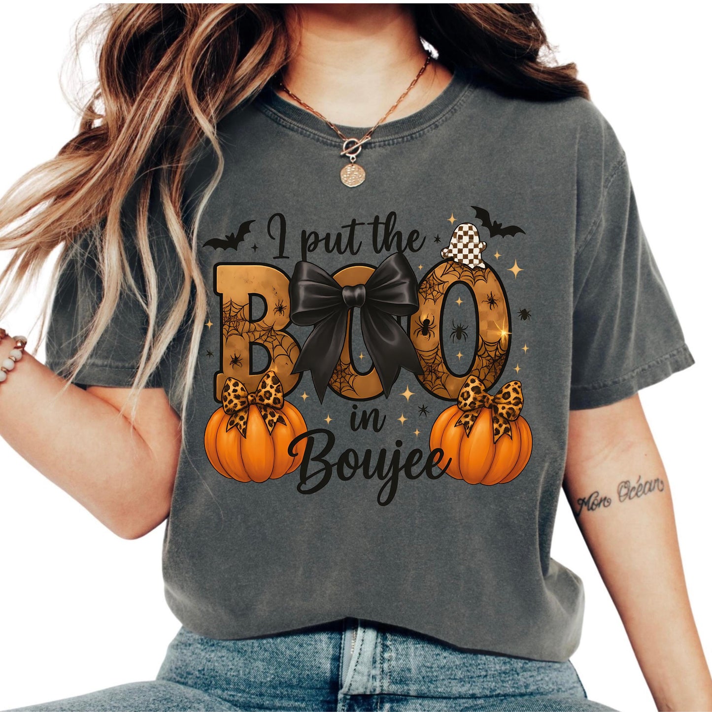 Comfort Colors Halloween Shirt: Boujee Boo Graphic Tee