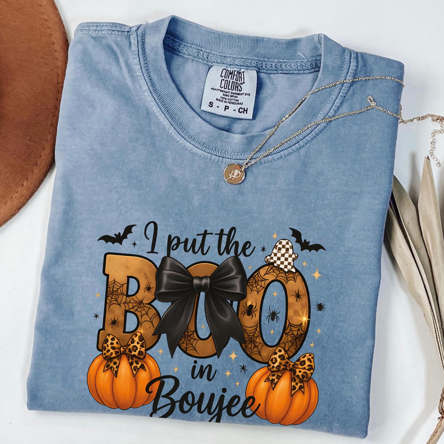 Comfort Colors Halloween Shirt: Boujee Boo Graphic Tee