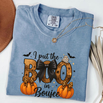 Comfort Colors Halloween Shirt: Boujee Boo Graphic Tee
