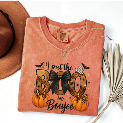 Comfort Colors Halloween Shirt: Boujee Boo Graphic Tee