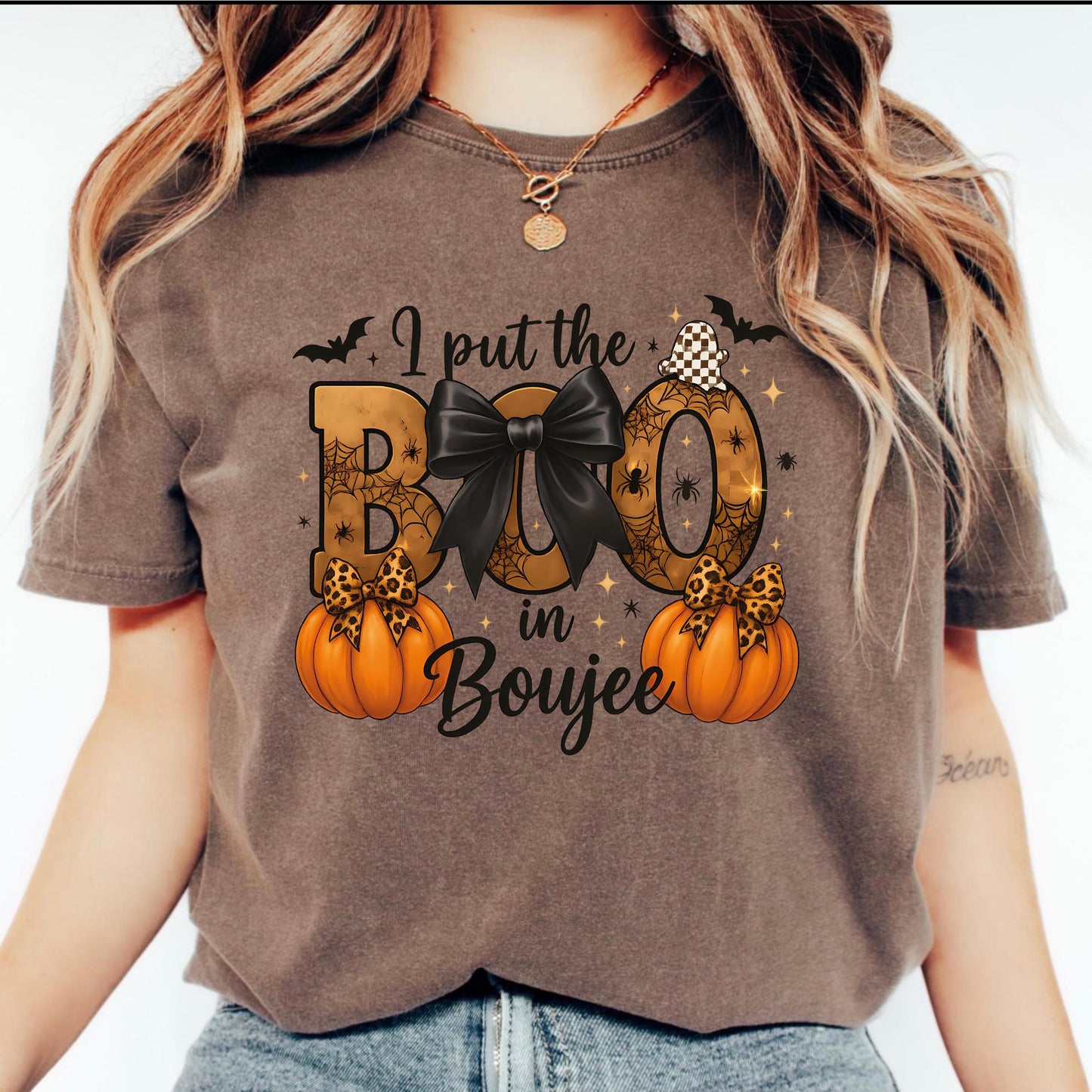 Comfort Colors Halloween Shirt: Boujee Boo Graphic Tee