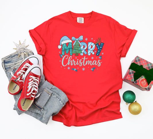 Merry Christmas Graphic Tee: Holiday Family Matching Shirt
