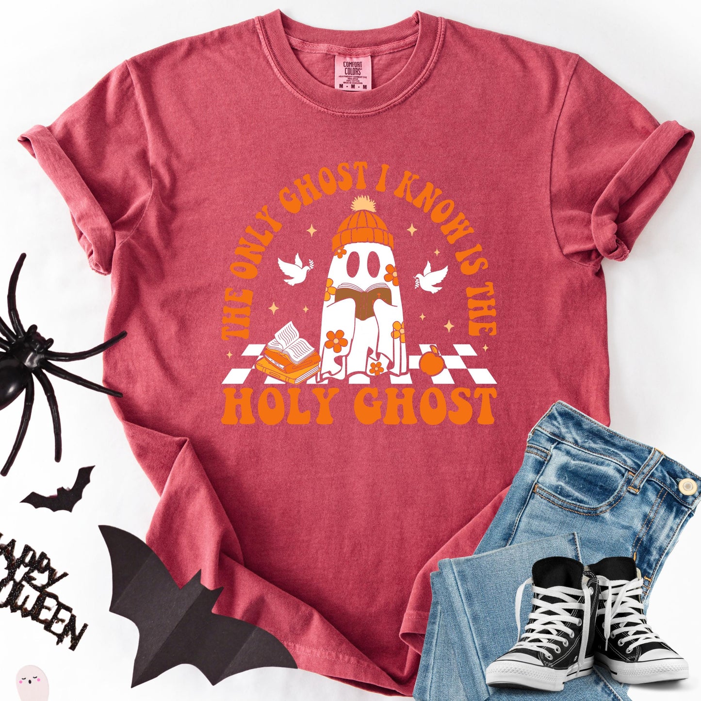 Comfort Colors Holy Ghost Christian Halloween Shirt: Funny Religious Tee