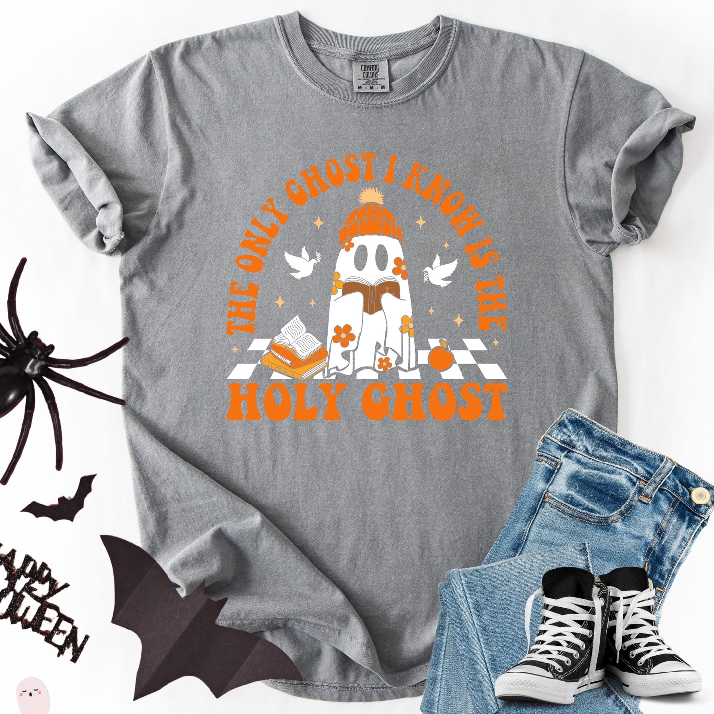 Comfort Colors Holy Ghost Christian Halloween Shirt: Funny Religious Tee