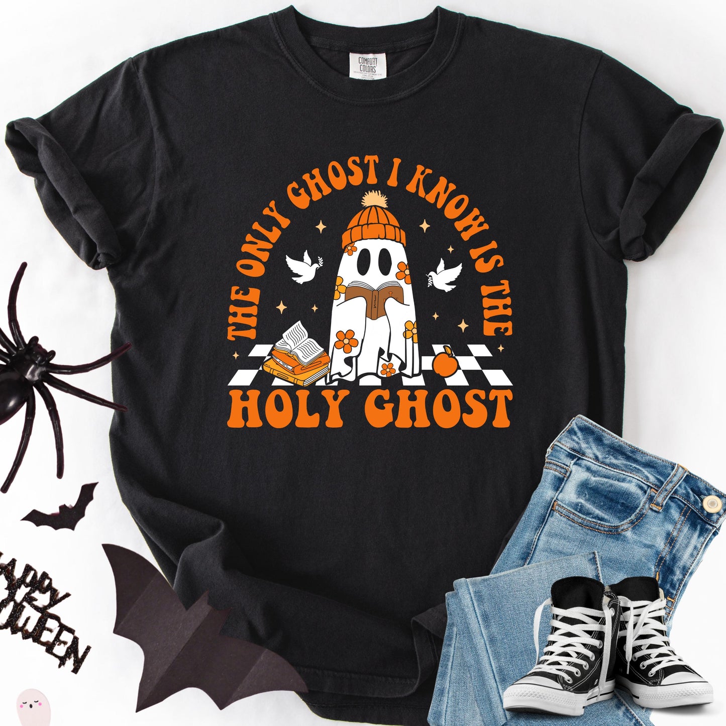 Comfort Colors Holy Ghost Christian Halloween Shirt: Funny Religious Tee
