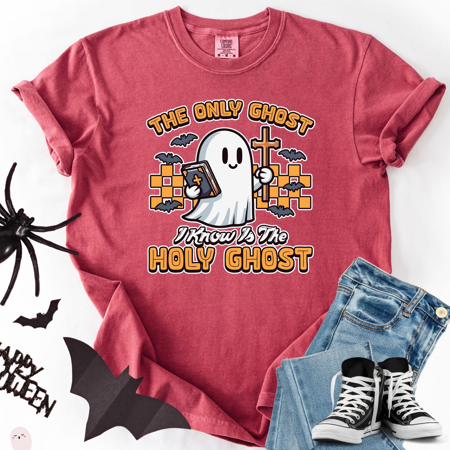 Comfort Colors Holy Ghost Shirt: Christian Halloween Tee