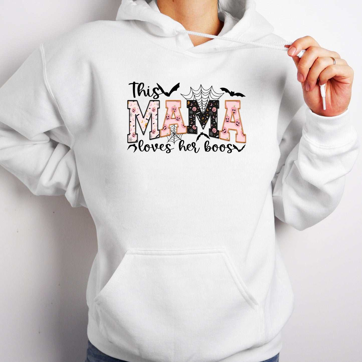 Personalized Mama Ghost Sweatshirt: Spooky Season Halloween Crewneck