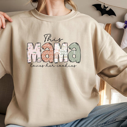 This Mama Christmas Sweatshirt – Personalized Gingerbread Cookie Mom Shirt, Custom Kids Names Holiday Top