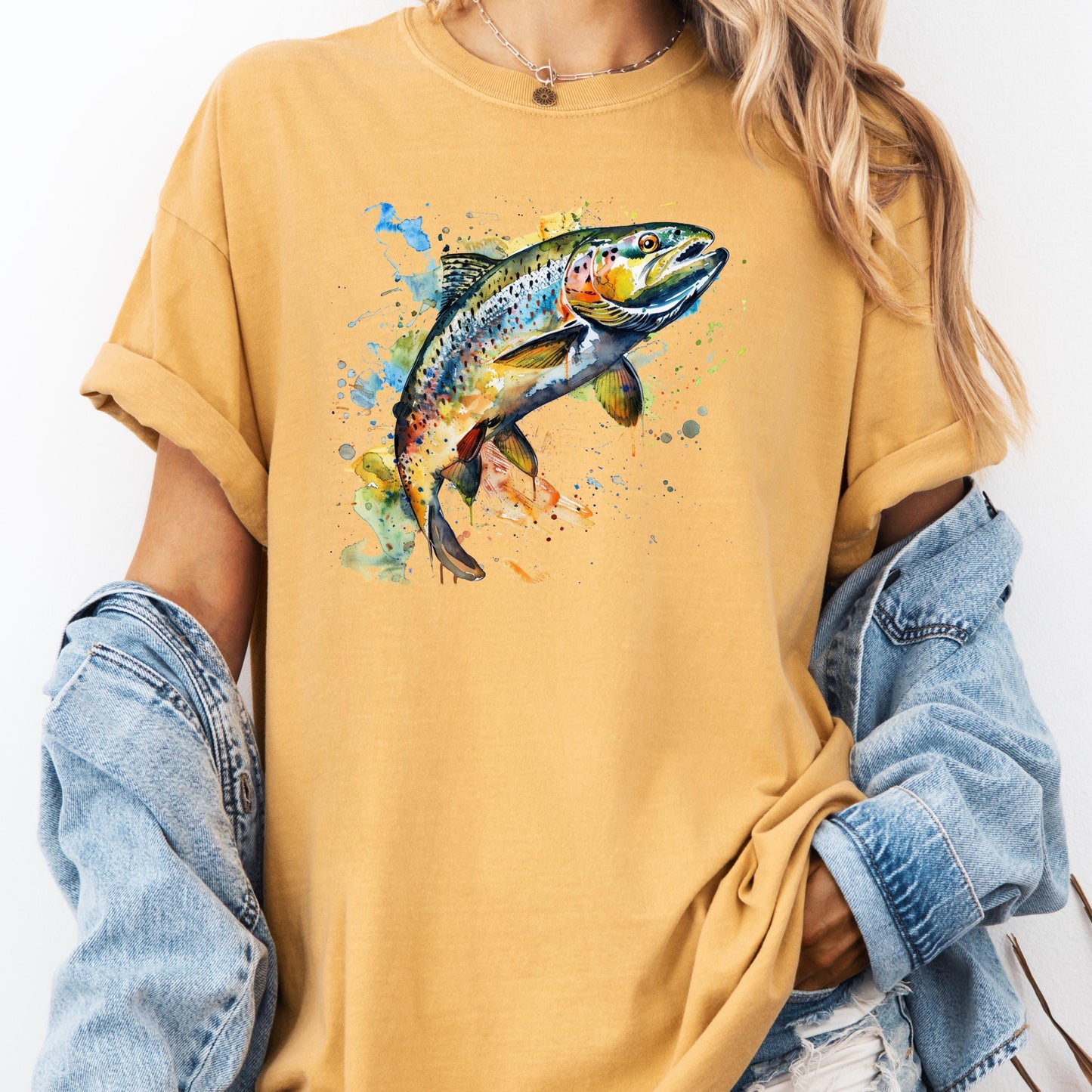 Here Fishy Fishy Comfort Colors Fishing Shirt - Fisherman Gift