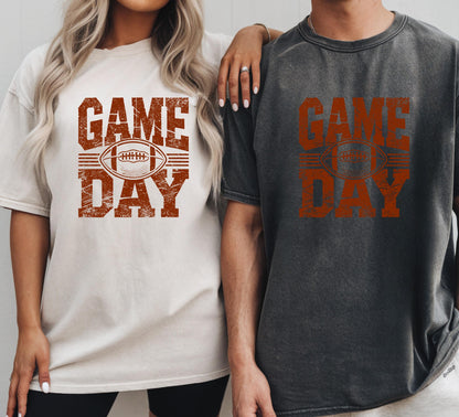 Distressed Football Game Day Shirt: Vintage Style, Soft Cotton