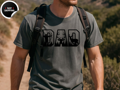 Funny Deer Hunting Dad T-Shirt: Comfort Colors Hunter Gift
