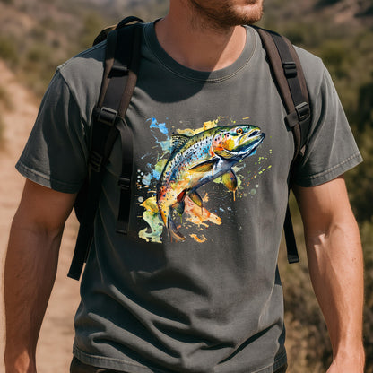 Here Fishy Fishy Comfort Colors Fishing Shirt - Fisherman Gift