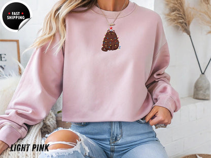 Comfort Colors® Cute Cat Christmas Sweatshirt, Cat Mom Holiday Hoodie, Funny Christmas Cat Sweater, Cat Lover Christmas Gift