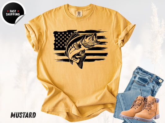 Here Fishy Fishy Comfort Colors Fishing Shirt: Vintage Angler Tee