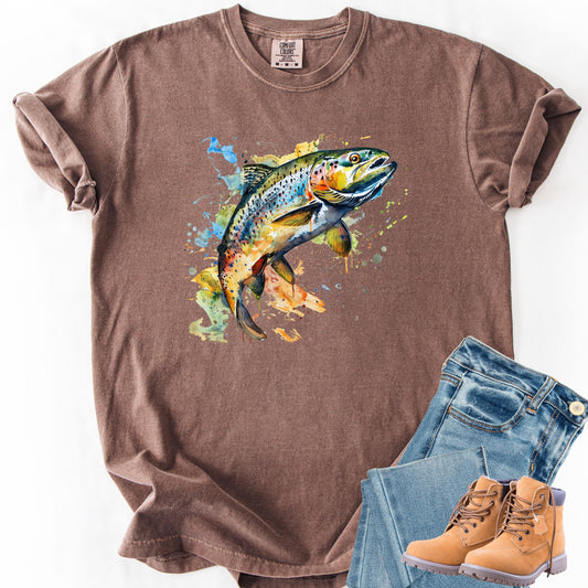 Here Fishy Fishy Comfort Colors Fishing Shirt - Fisherman Gift