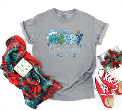 Merry Christmas Graphic Tee: Holiday Family Matching Shirt