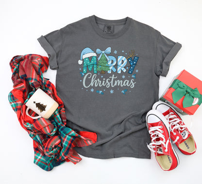 Merry Christmas Graphic Tee: Holiday Family Matching Shirt