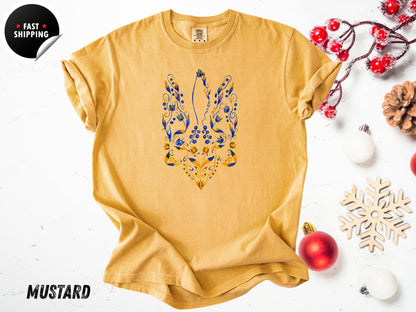 Glory to Ukraine T-Shirt | Unique Ukrainian Clothing | Ukraine Shirt with Art Design | Made in Ukraine Gift | Comfort Colors