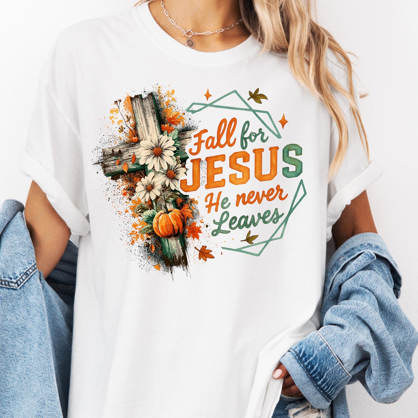 Fall For Jesus Comfort Colors Shirt: Rustic Autumn Thanksgiving Tee