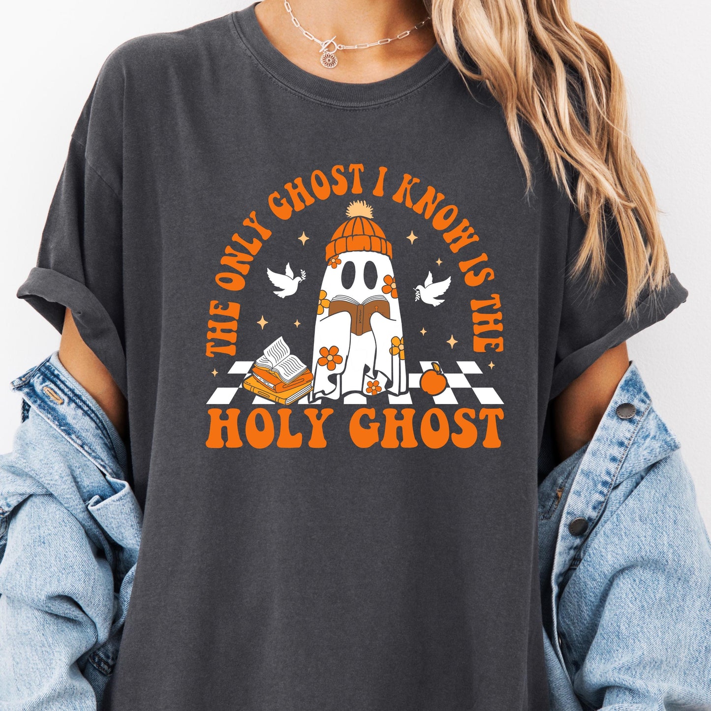 Comfort Colors Holy Ghost Christian Halloween Shirt: Funny Religious Tee