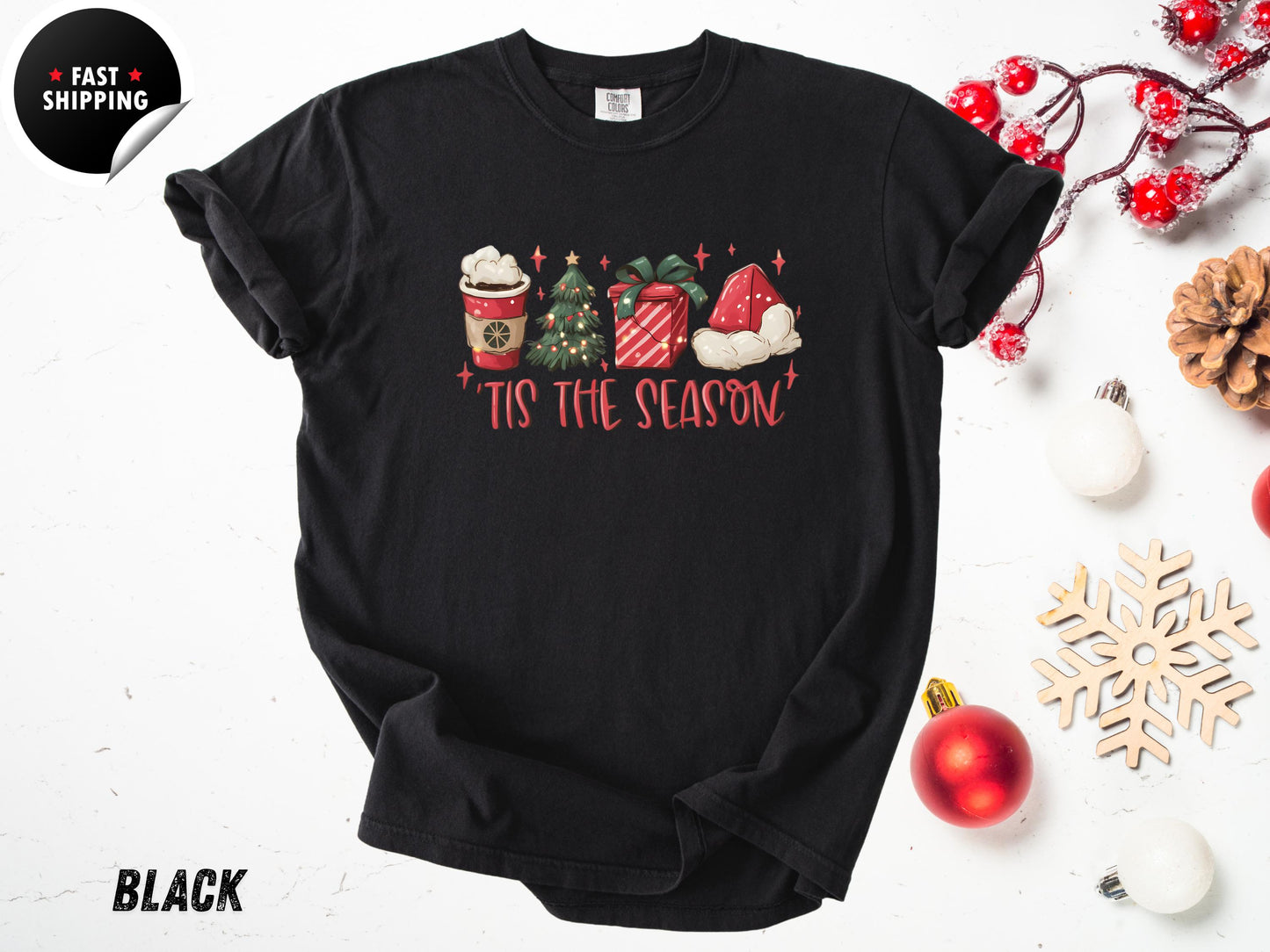 Tis The Season T-shirt, Christmas Tis The Season Shirt, Merry Christmas Shirt, Christmas T-shirt, Cute Winter Shirt