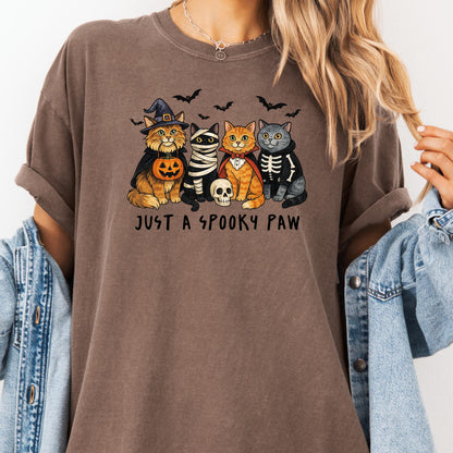 Spooky Cat Halloween Graphic Tee: Funny Witch, Mummy & Vampire Cats