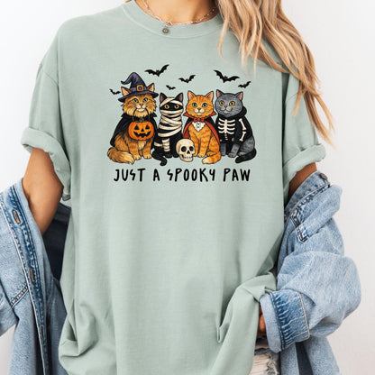 Spooky Cat Halloween Graphic Tee: Funny Witch, Mummy & Vampire Cats