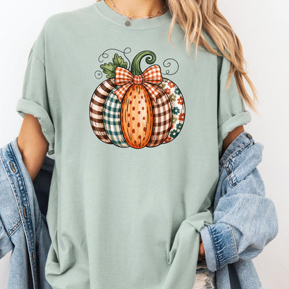 Comfort Colors Watercolor Pumpkin Shirt: Rustic Autumn Graphic Tee