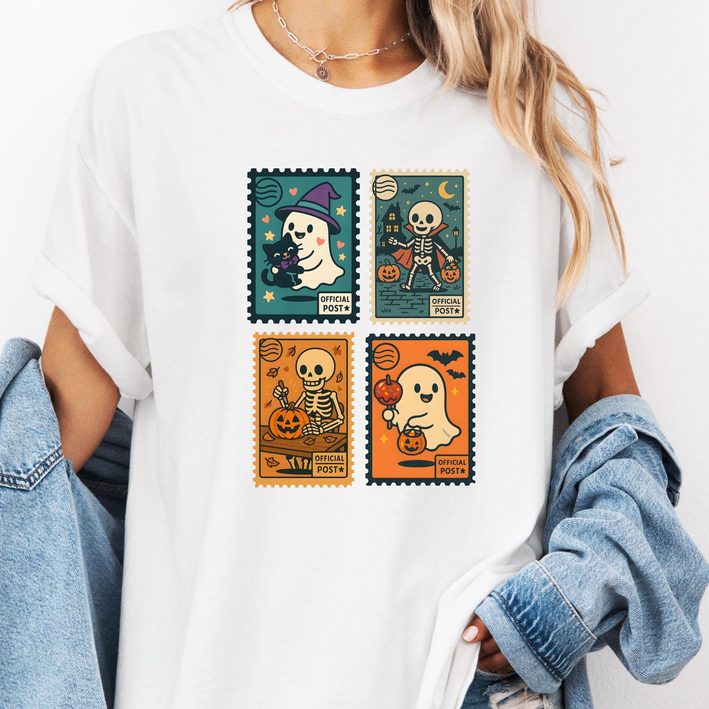 Halloween Cute Ghost Pumpkin Cat Shirt, Cute Ghost Shirt, Retro Ghost Tee, Women's Halloween Shirt, Comfort Colors®