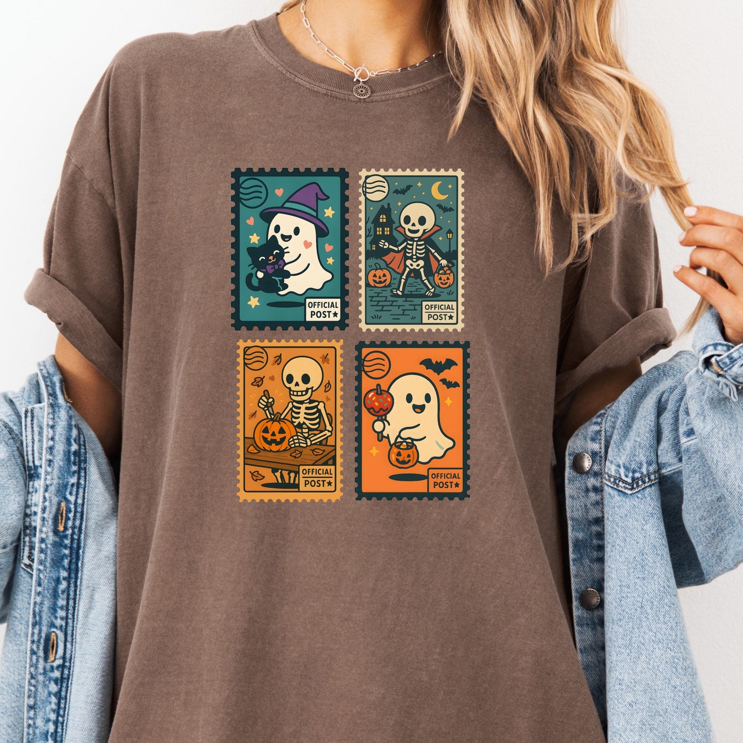 Halloween Cute Ghost Pumpkin Cat Shirt, Cute Ghost Shirt, Retro Ghost Tee, Women's Halloween Shirt, Comfort Colors®