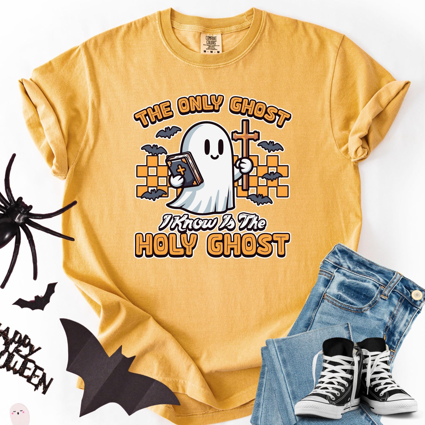 Comfort Colors Holy Ghost Shirt: Christian Halloween Tee