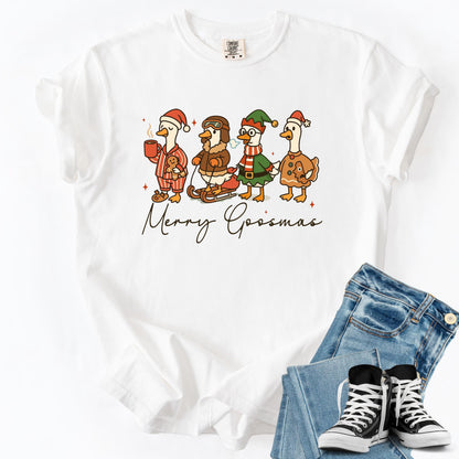 Festive Jolly Goose Tee - Merry Christmas Comfort Colors