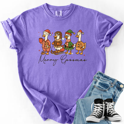 Festive Jolly Goose Tee - Merry Christmas Comfort Colors
