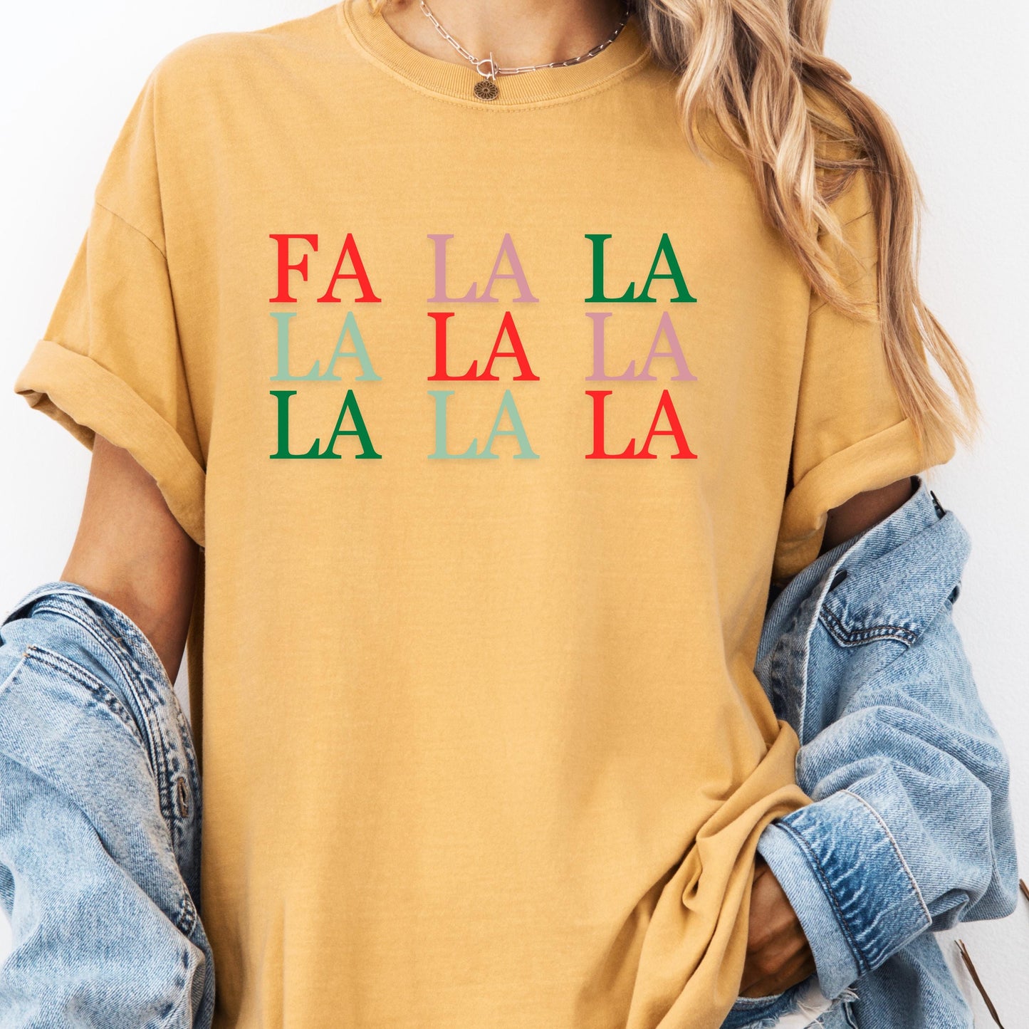 Fa La La Christmas Shirt: Unisex Holiday Tee, Red & Green Design